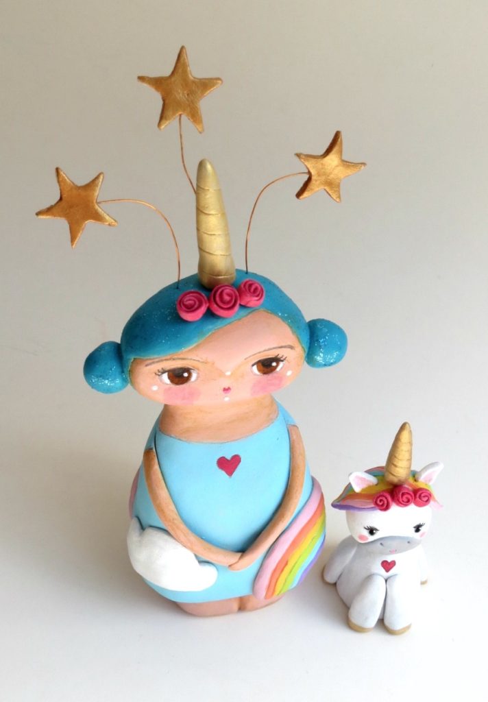 custom made art doll for unicorn