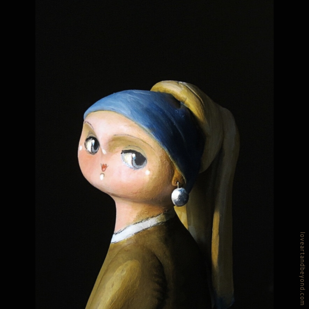 girl with a pearl earring art doll