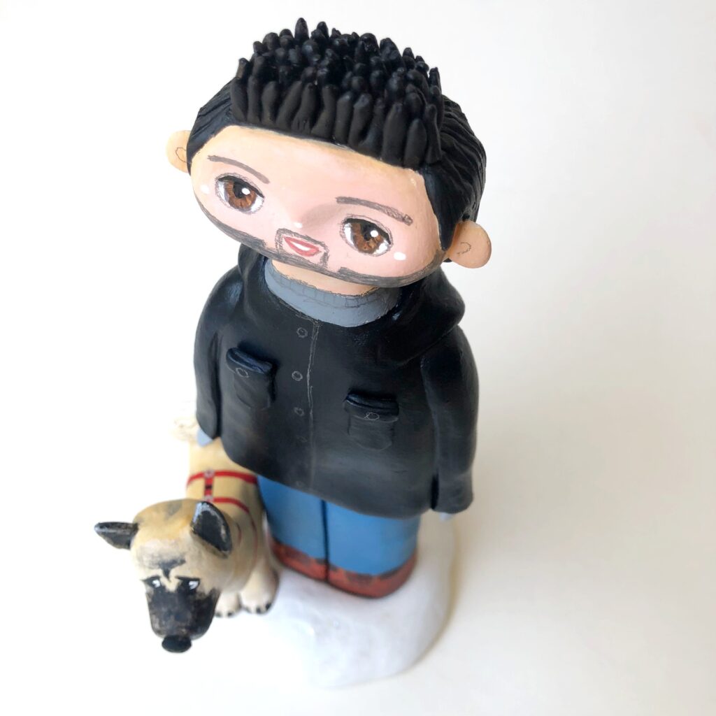 best friend pet portrait art doll